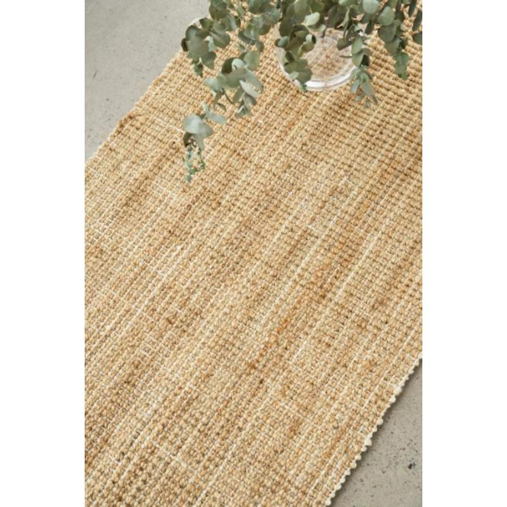 Natural brown jute hampton floor runner with vase - MyHouse