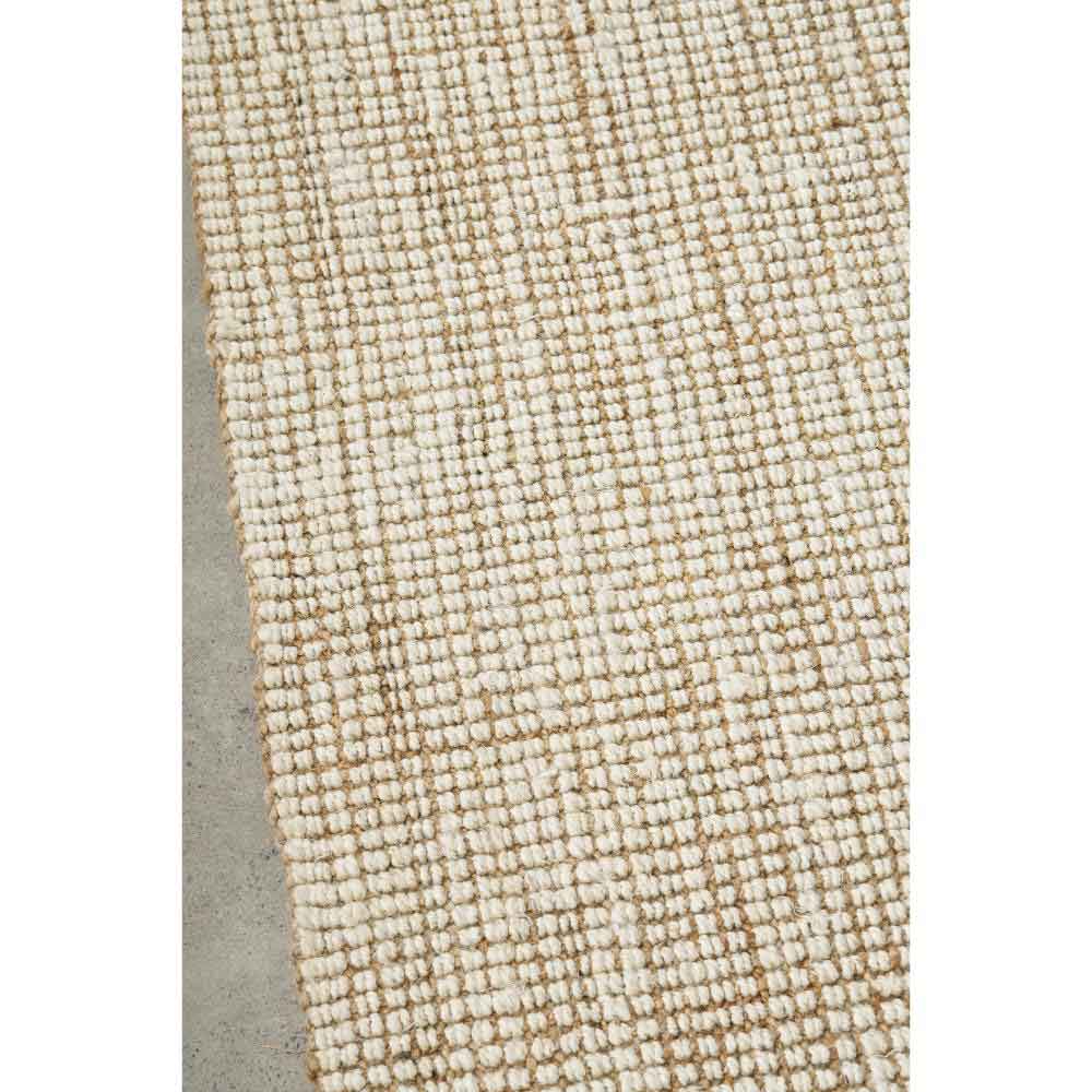 Cream white jute rug detail image - MyHouse