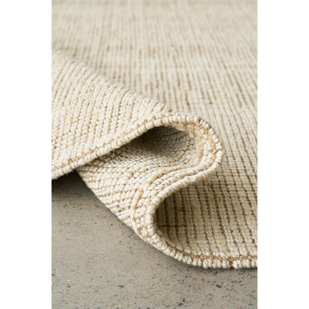 Cream white jute rug detail image - MyHouse
