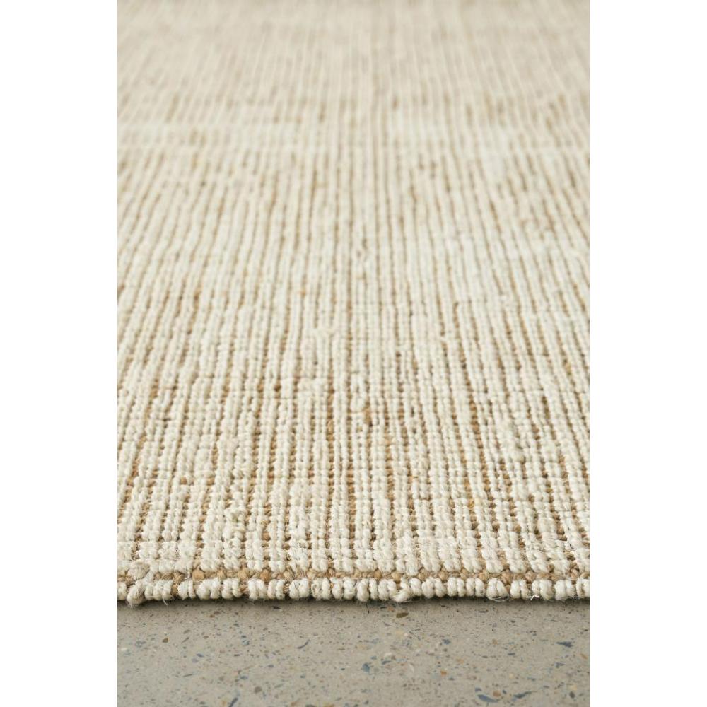 Cream white jute hampton floor runner detail image - MyHouse