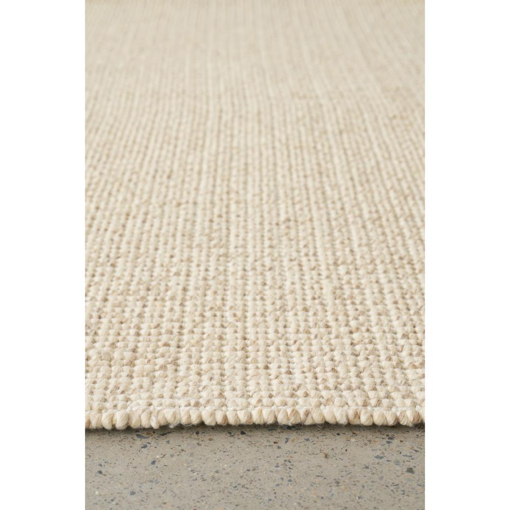 cream Hamptons style jute wool rug detail image - MyHouse