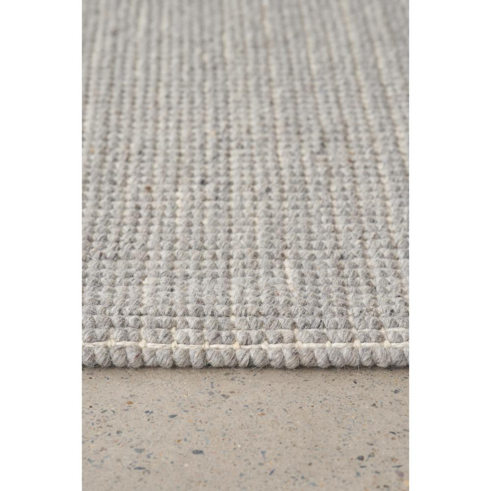 grey Hamptons style jute wool rug detail image - MyHouse