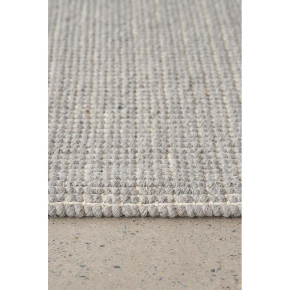 grey Hamptons style jute wool rug detail image - MyHouse