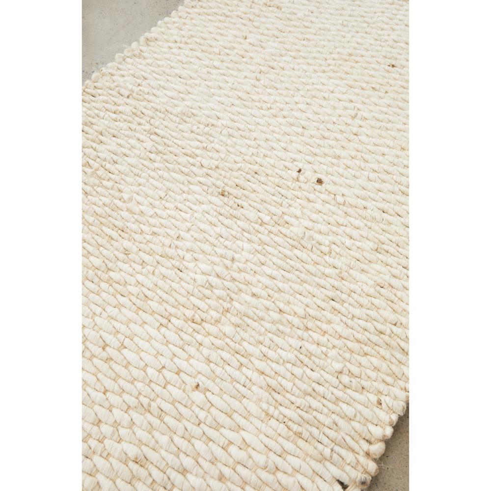Cream white Jute Hampton floor runner detail image - MyHouse