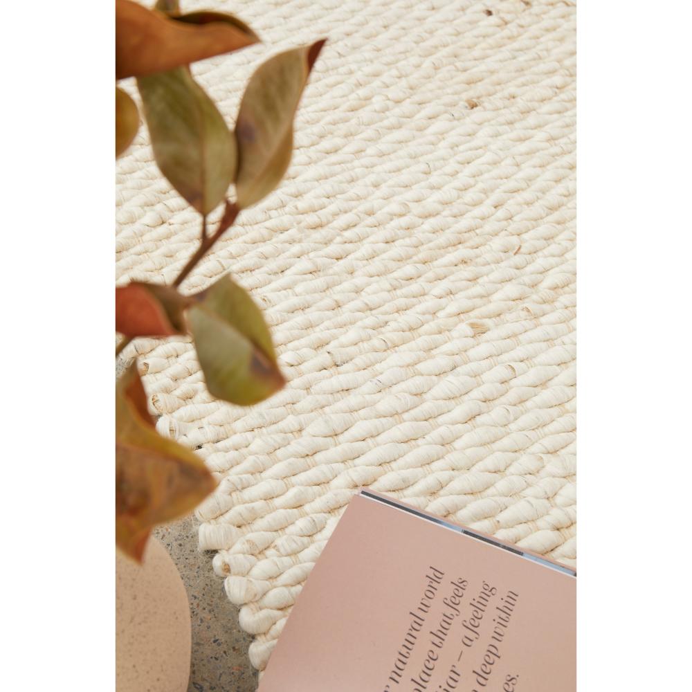 Cream white Jute Hampton floor runner detail image - MyHouse