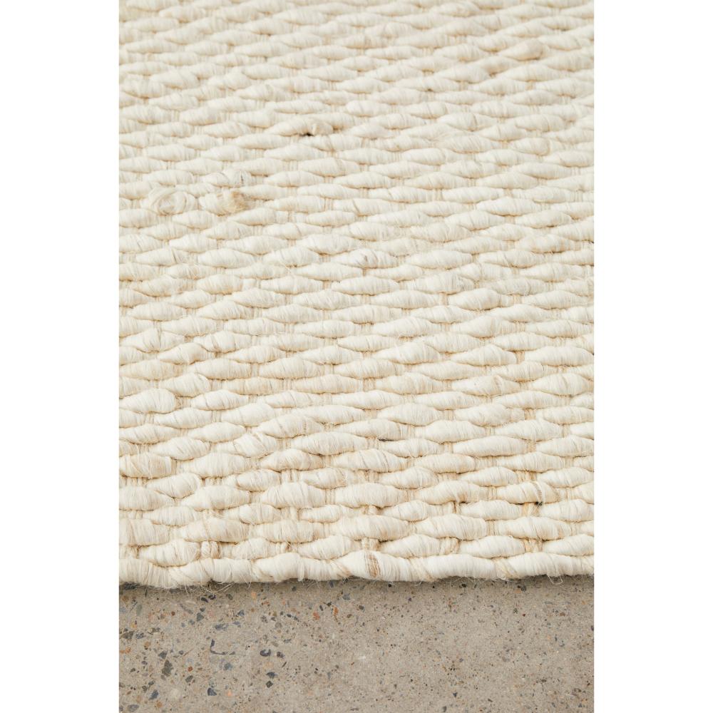 Cream white Jute Hampton floor runner detail image - MyHouse