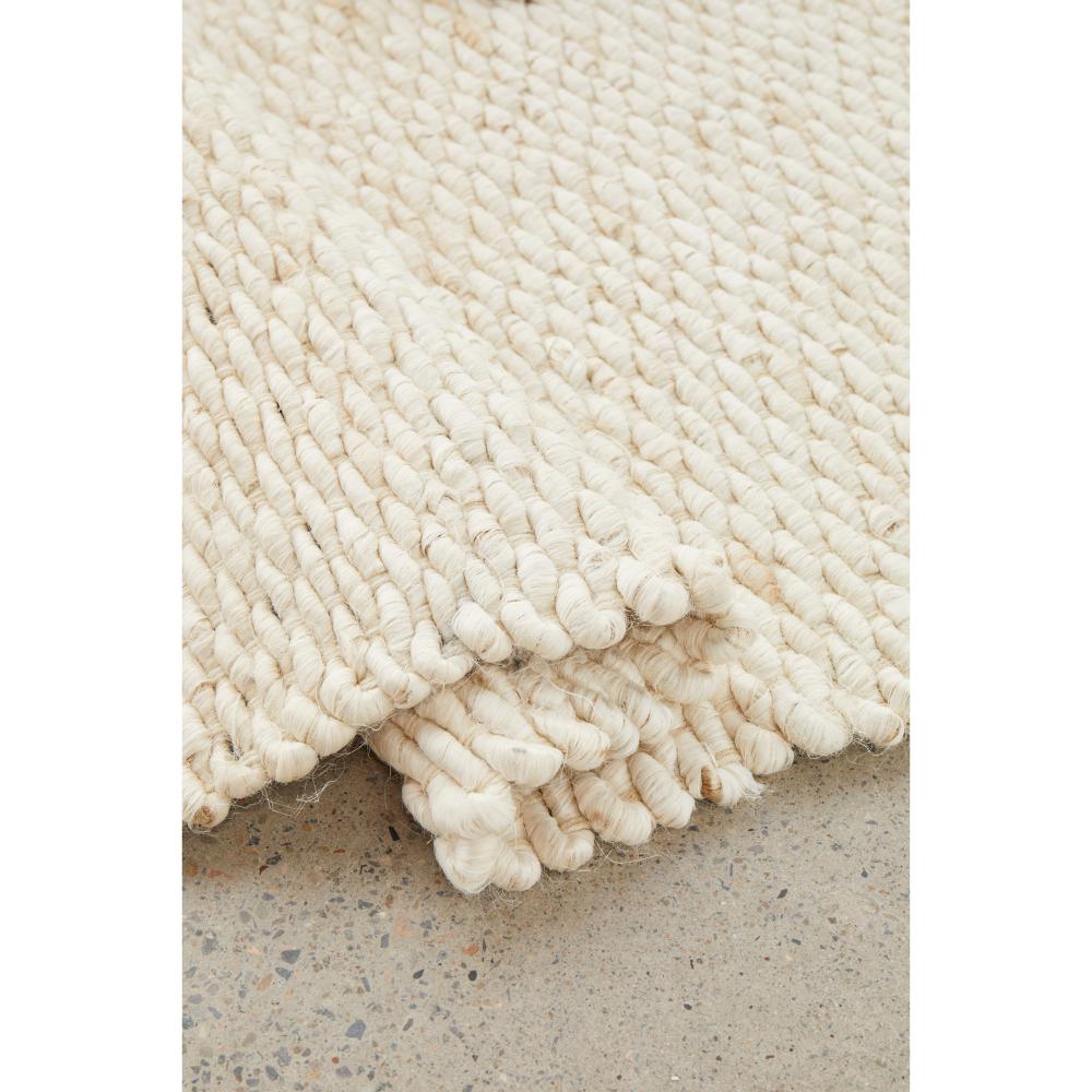 Cream white Jute Hampton floor runner detail image - MyHouse