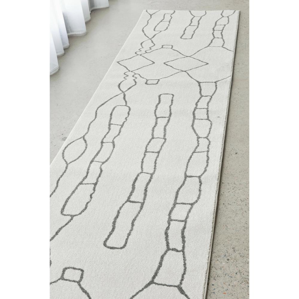 grey modern abstract hallway rug by the window - MyHouse