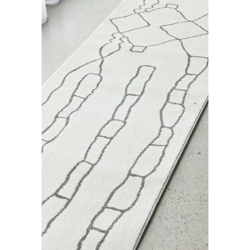grey modern abstract hallway rug by the window - MyHouse