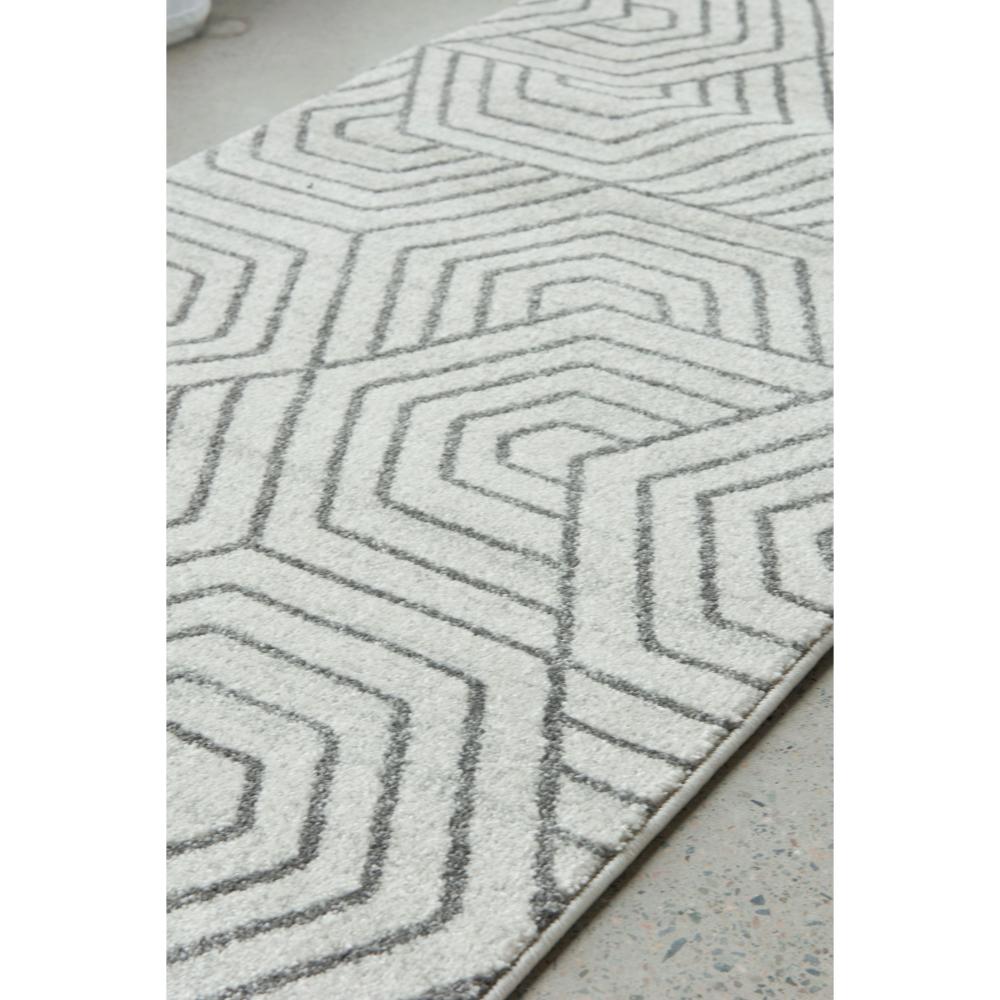 grey abstract design floor runner detail image - MyHouse