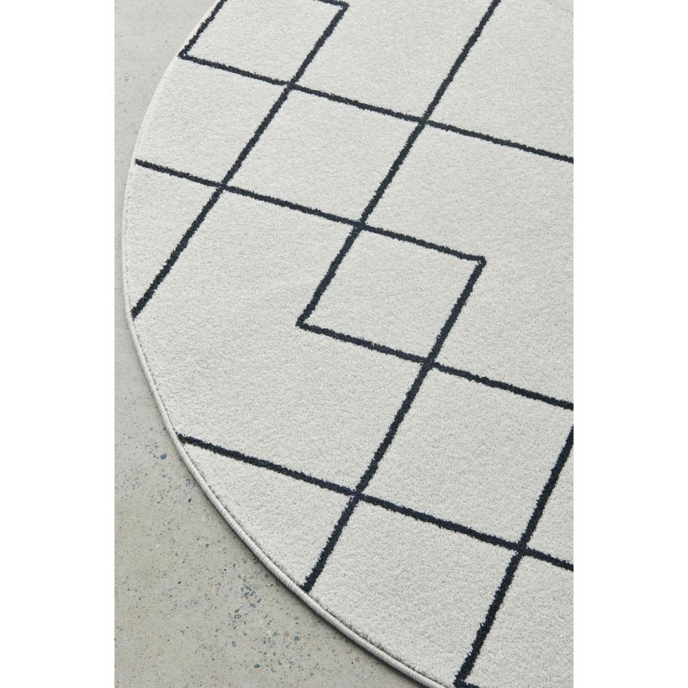 grey modern abstract round rug detail image - MyHouse