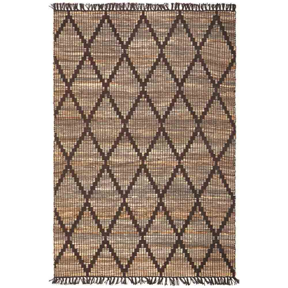Rug Culture Bali Rug Mocha brown Jute with diamond design - MyHouse