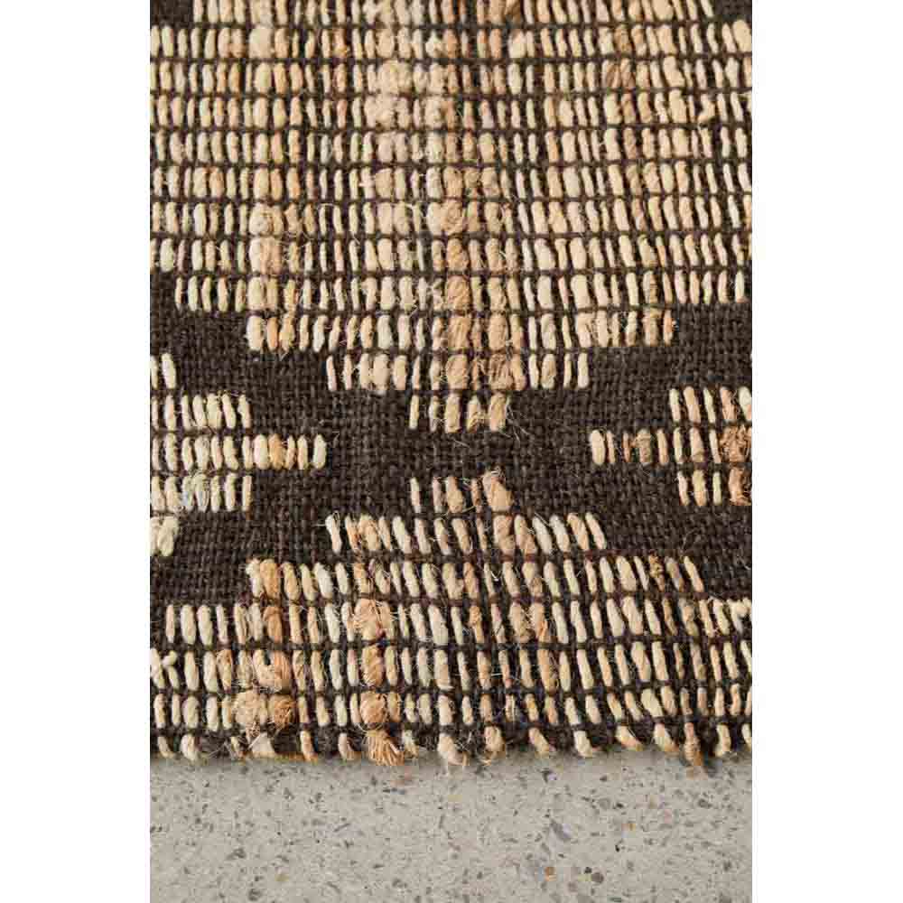 brown diamond patterned jute bohemian Hampton rug - MyHouse