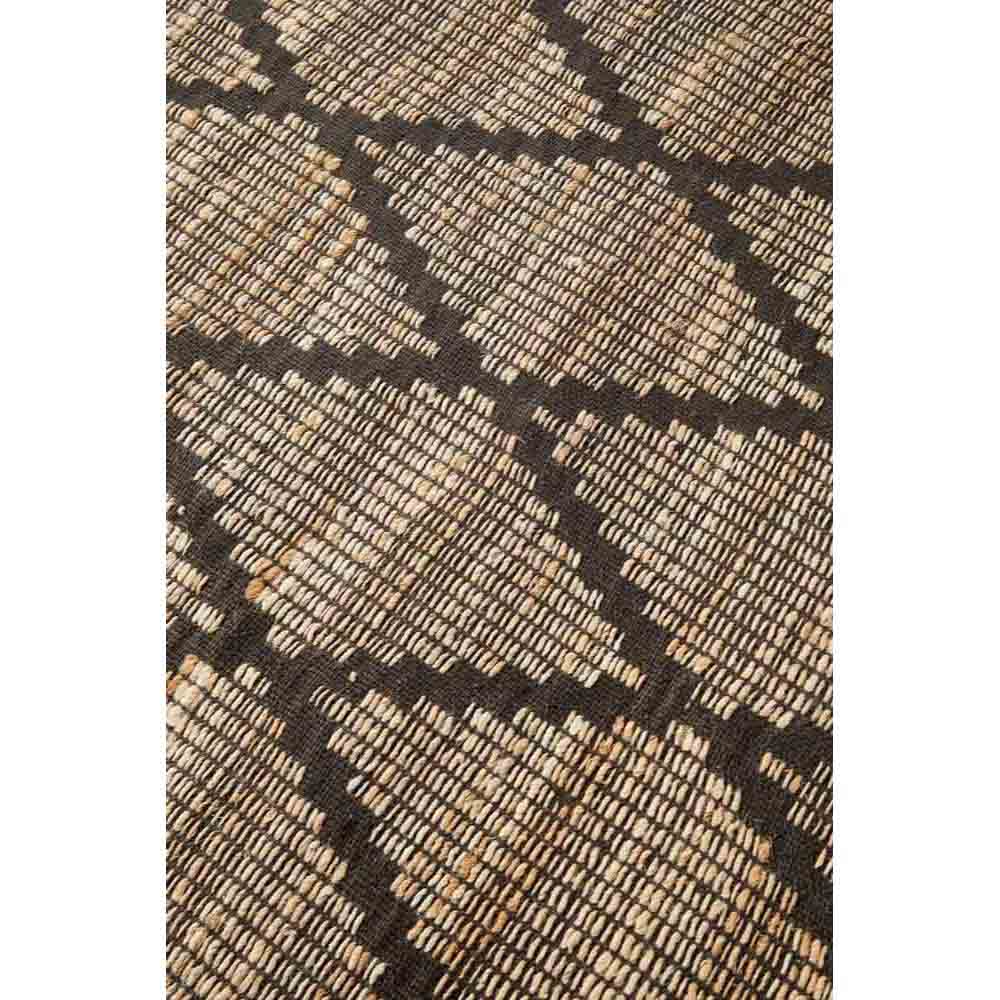 brown diamond patterned jute bohemian Hampton rug - MyHouse
