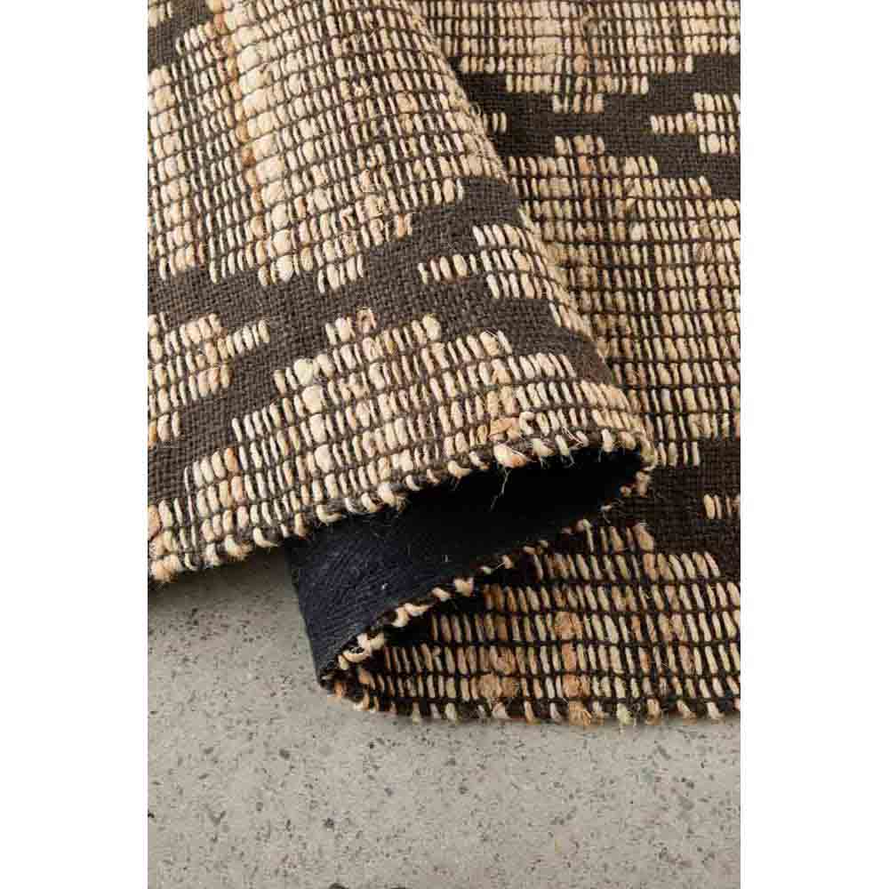 brown diamond patterned jute bohemian Hampton rug - MyHouse