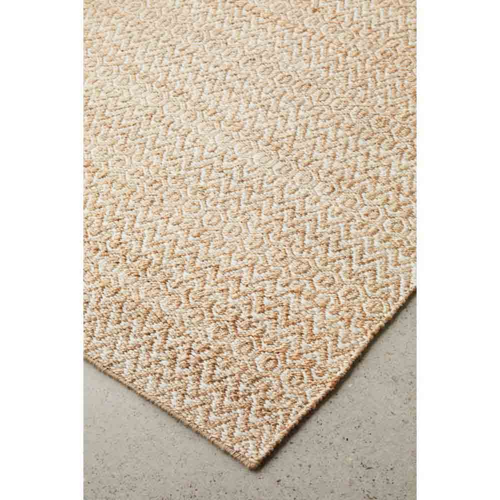 warm beige textured jute rug detail image - MyHouse