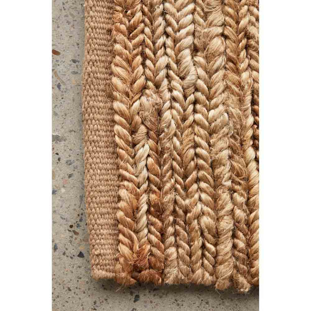 natural brown beige jute rug detail image - MyHouse