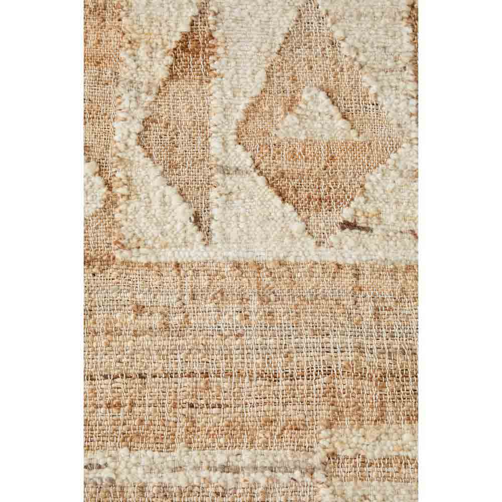 warm beige patterned jute bohemian rug detail image - MyHouse