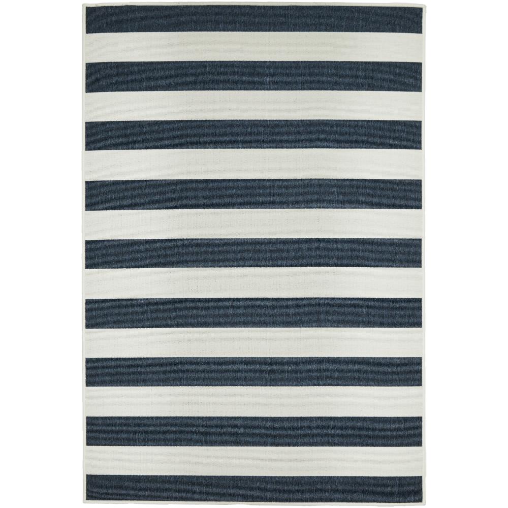 Rug Culture Seaside 4444 Rug - Blue and white stripe rug - MyHouse