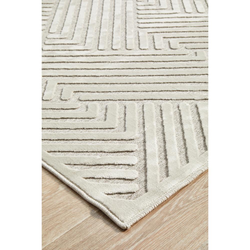 natural beige chevron patterned rug detail image - MyHouse