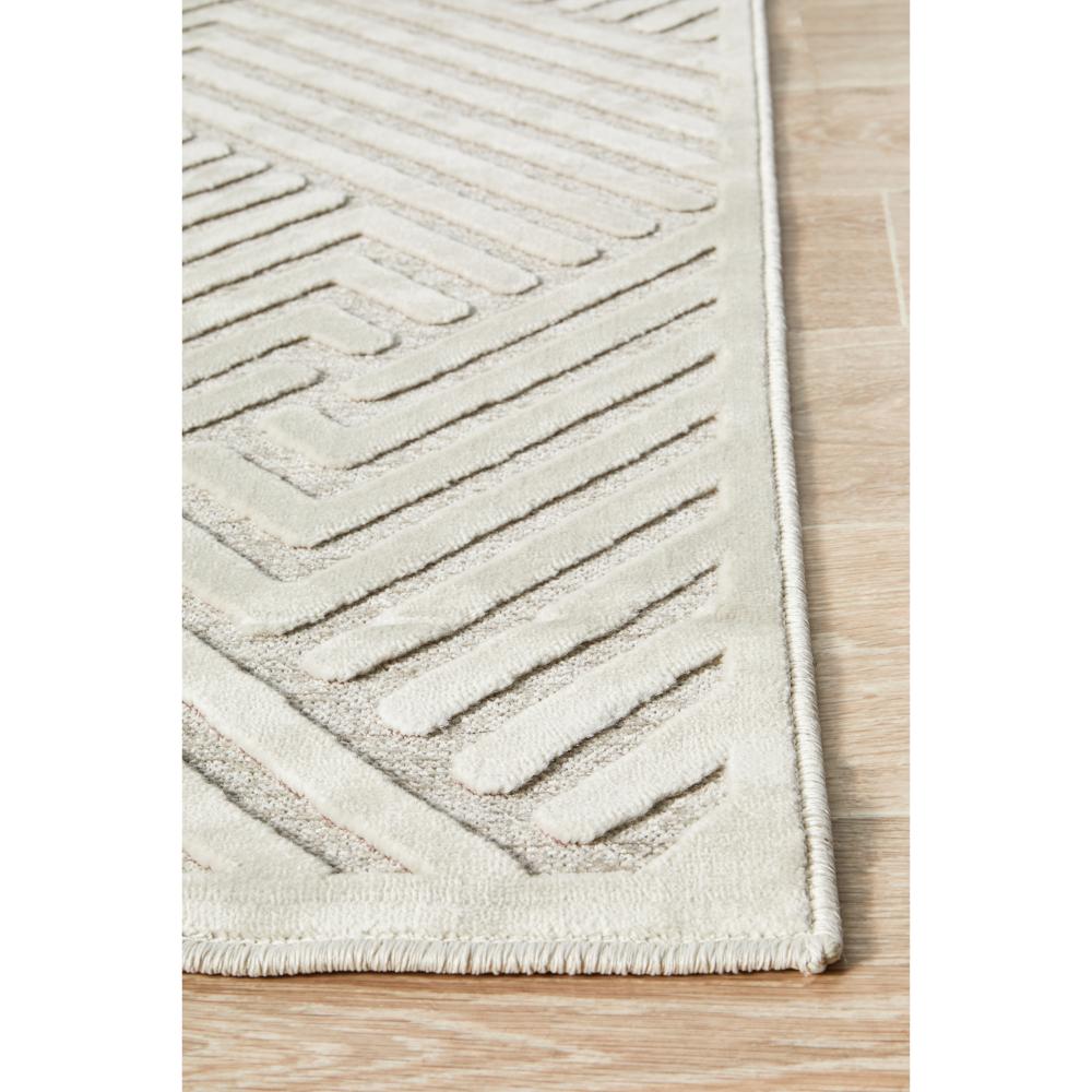 natural beige chevron patterned rug detail image - MyHouse