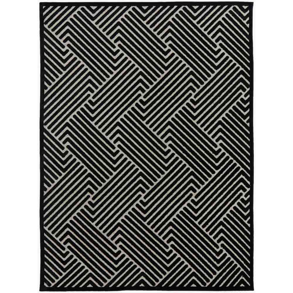 Rug Culture York Cindy Rug black and gold chevron - MyHouse