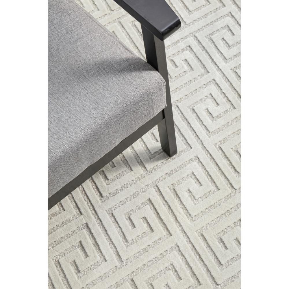warm beige geometric swirl rug detail image - MyHouse