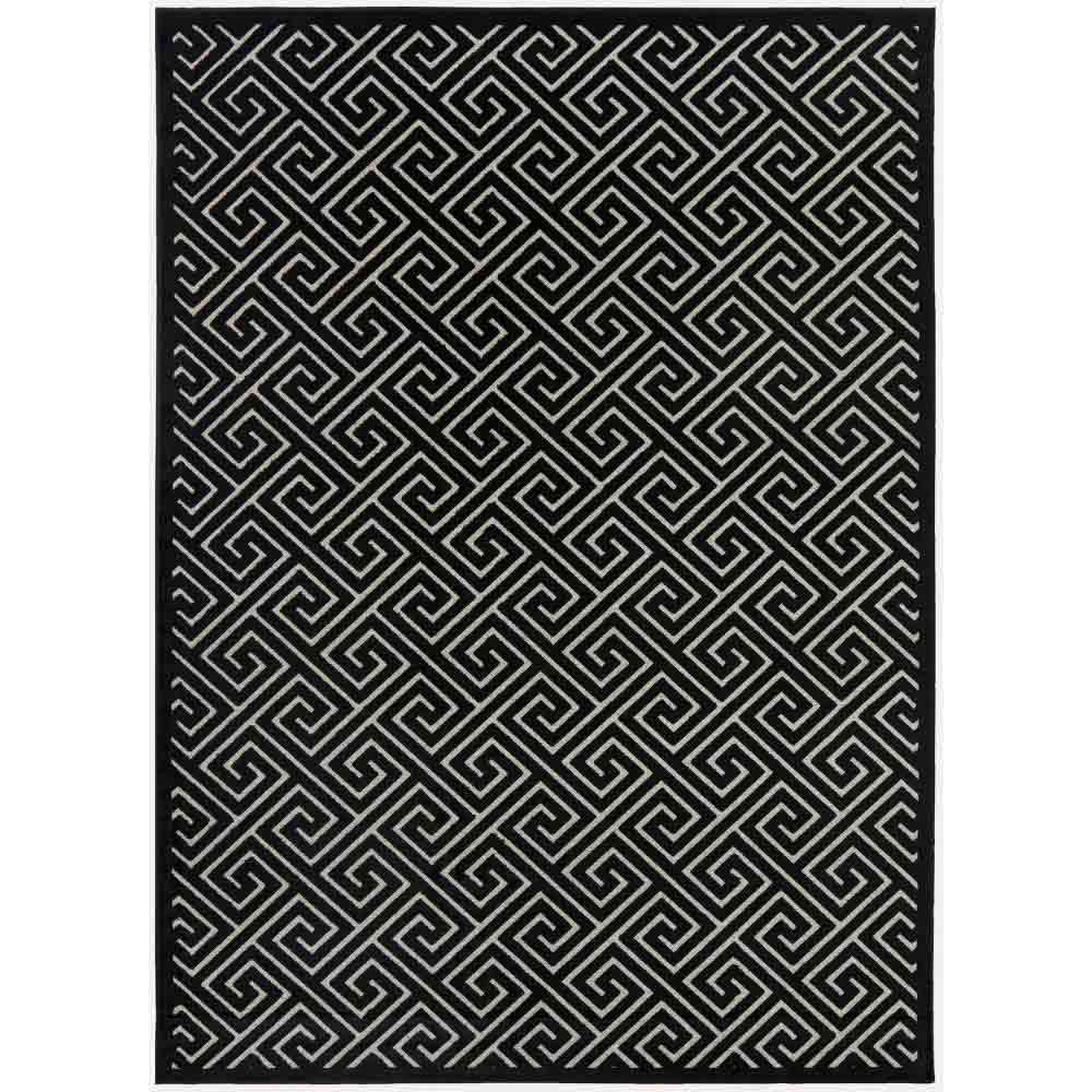 Rug Culture York Alice Rug black & gold geometric swirl - MyHouse