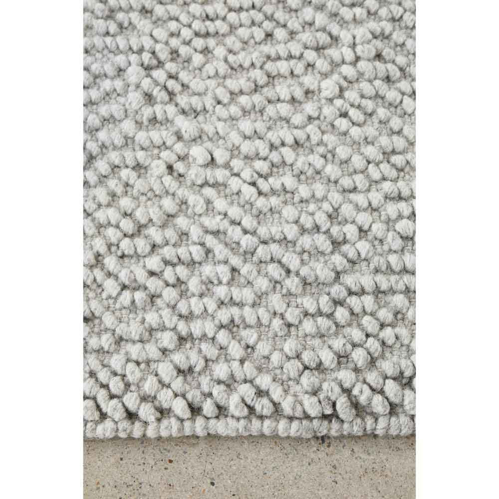 Grey boucle rug detail image - MyHouse