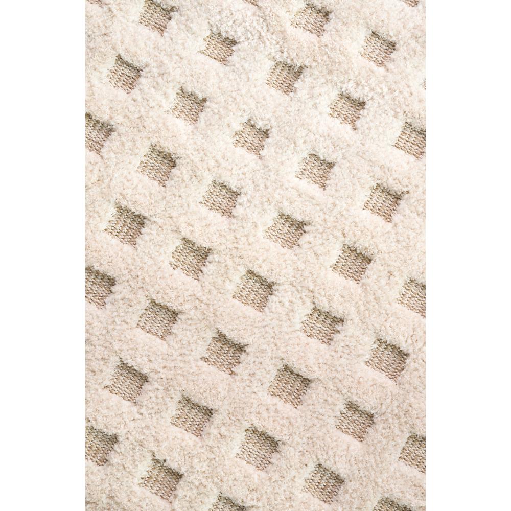 Natural beige small grid rug detail image - MyHouse