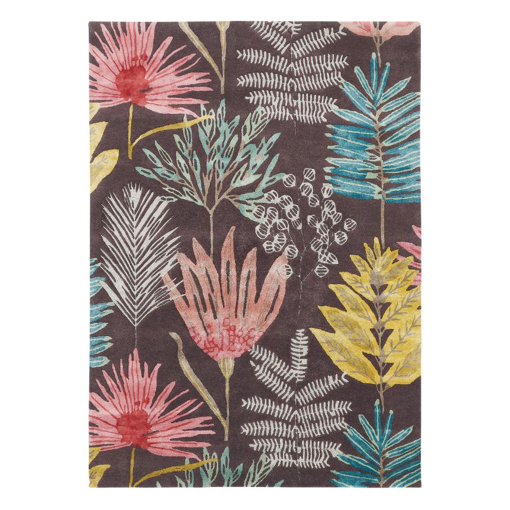 Harlequin Yasuni Wool Rug Cerise Brown Botanical - MyHouse