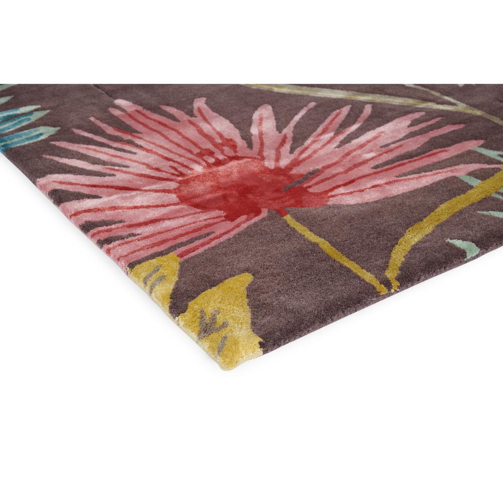 botanical brown wool rug detail image - MyHouse
