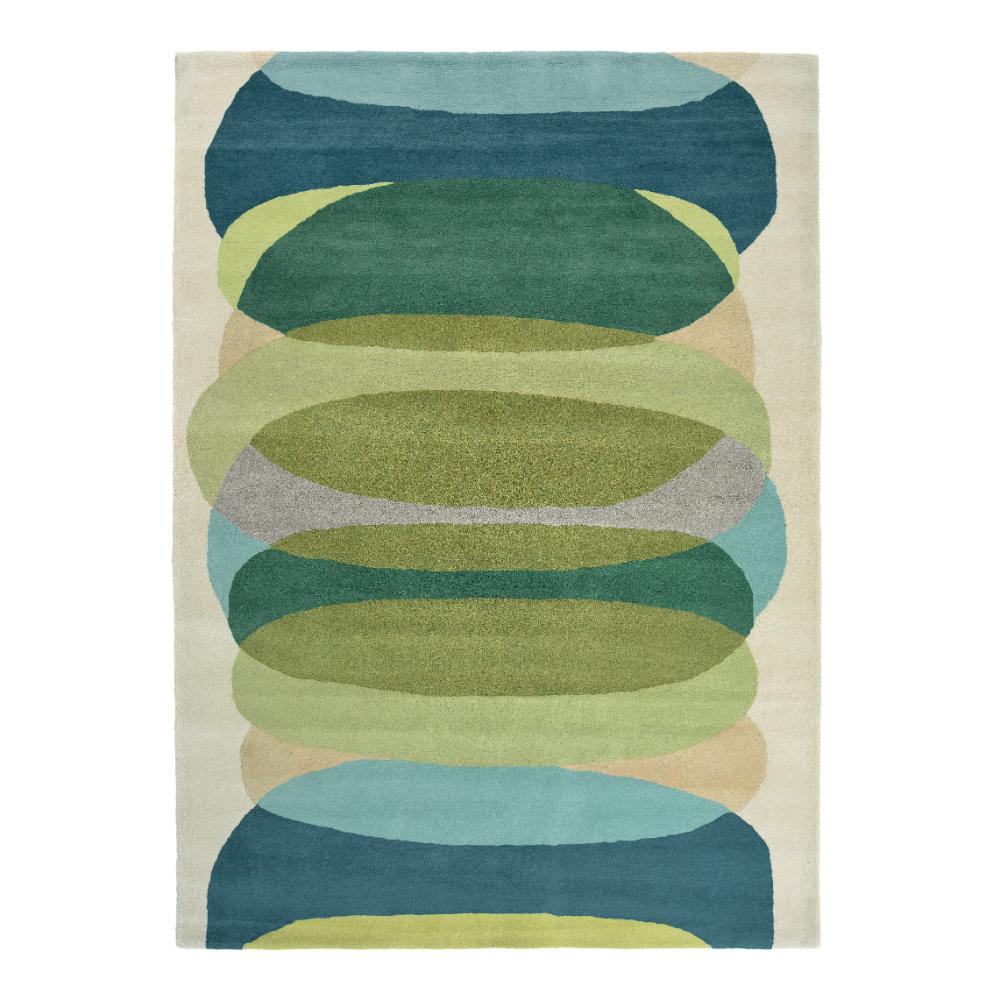 Harlequin Elliptic Wool Rug Emerald green - MyHouse