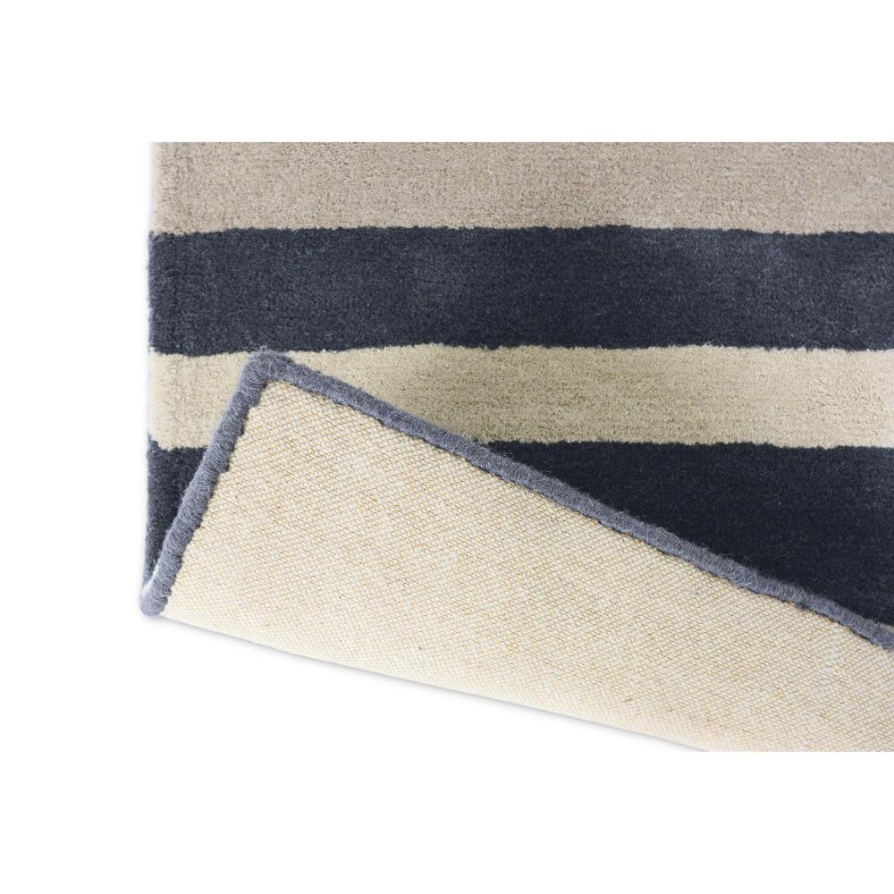 Blue Multicolour Stripe Wool Rug detail image - MyHouse