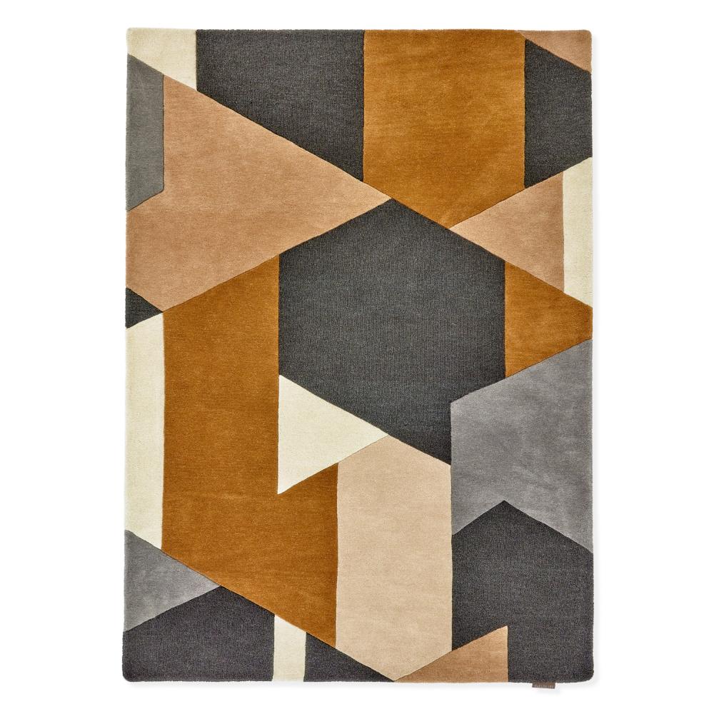 Harlequin Popova Wool Caramel Slate Shell Rug - MyHouse