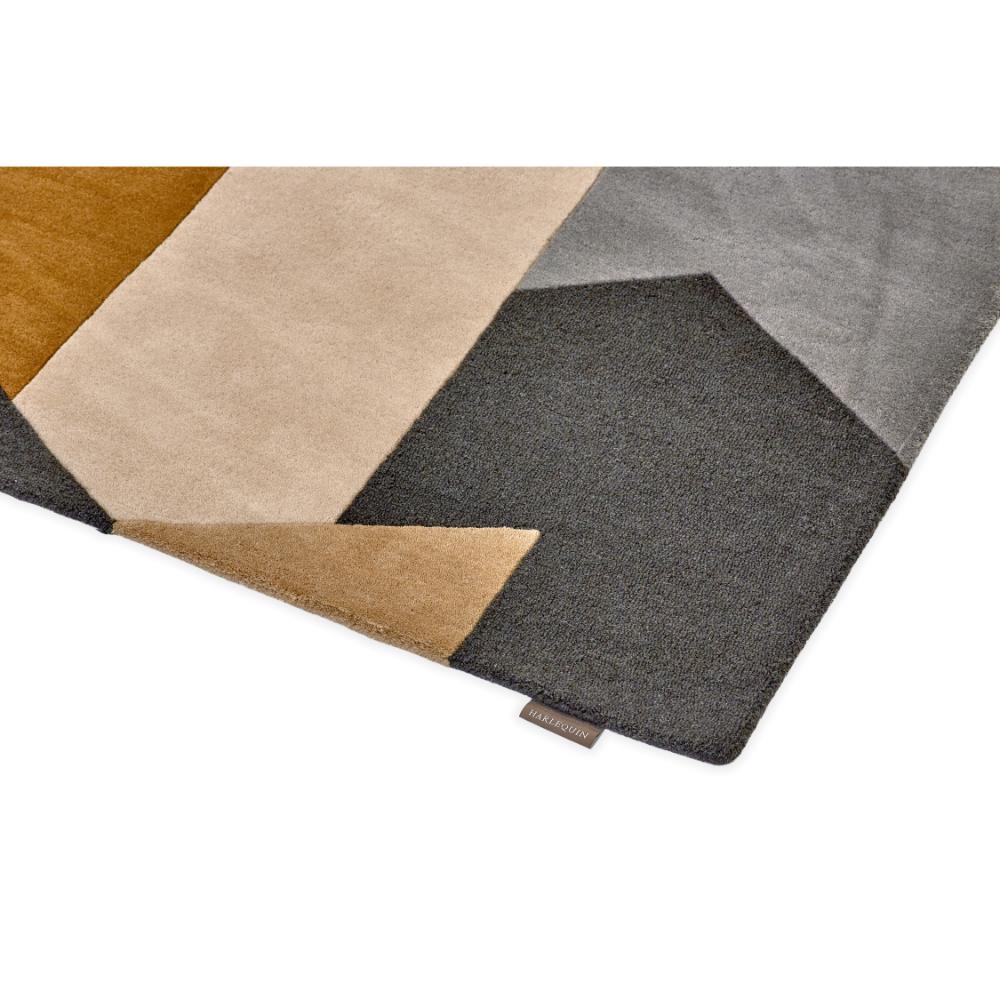 Brown, grey, cream, abstract Wool Rug detailed image - MyHouse