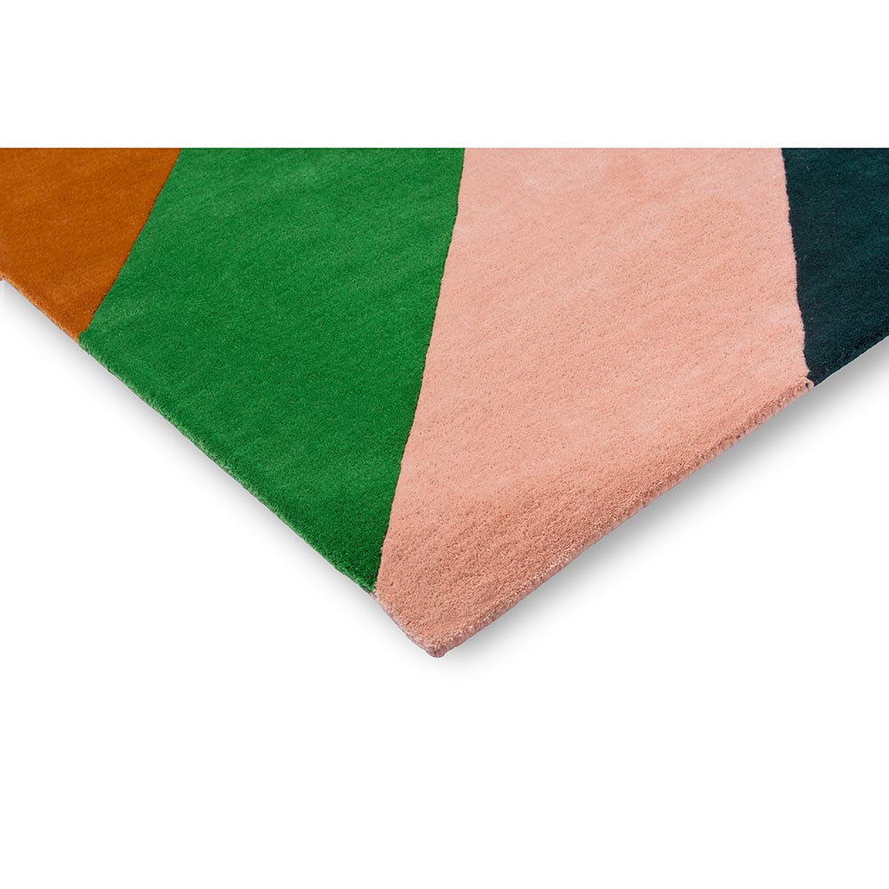 Harlequin X Sophie Robinson Sherbet Stripe Rug Emerald/Amber
