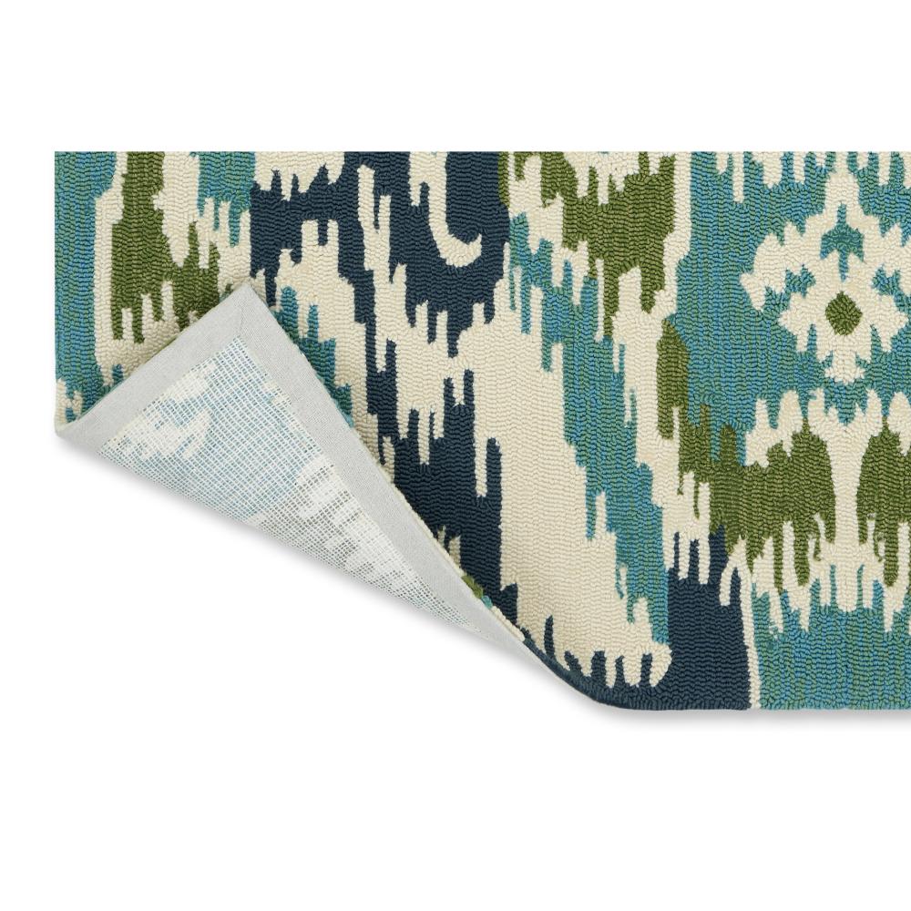 Blue, green aztec Indoor/Outdoor Rug detailed image - MyHouse