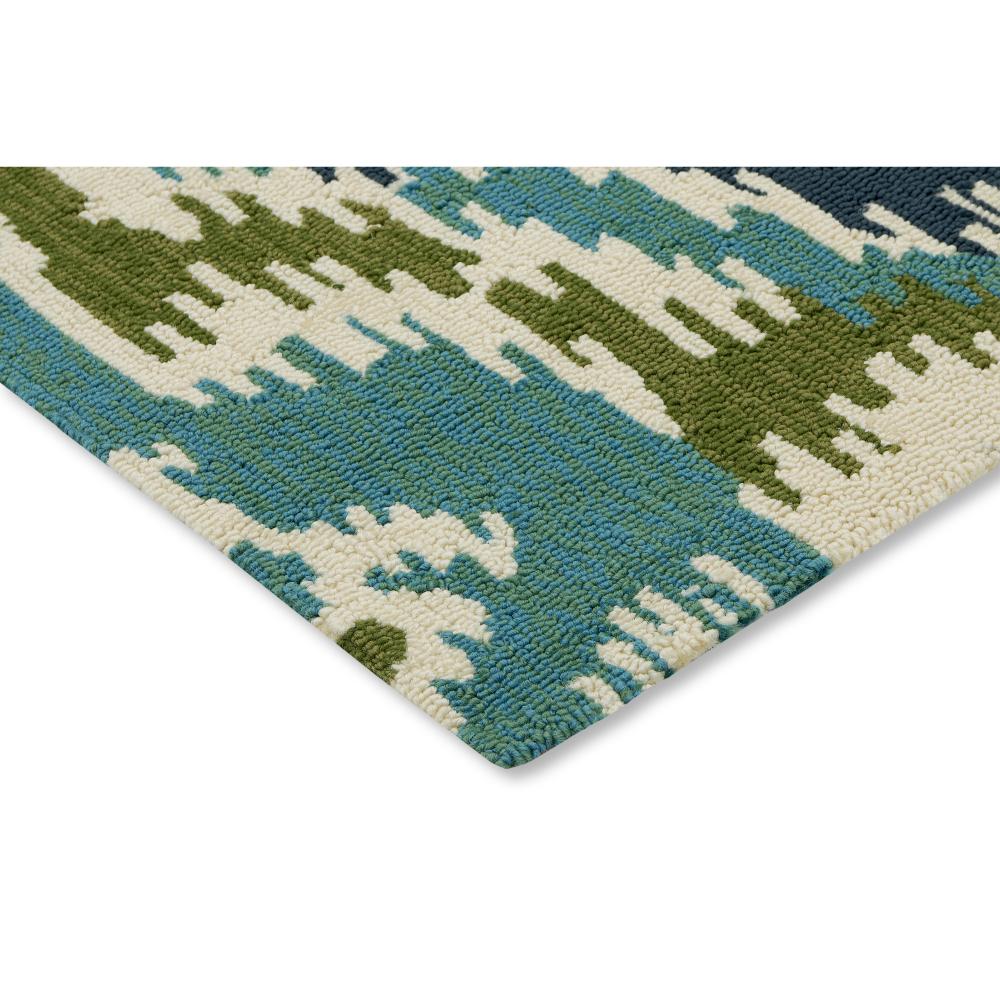 Blue, green aztec Indoor/Outdoor Rug detailed image - MyHouse