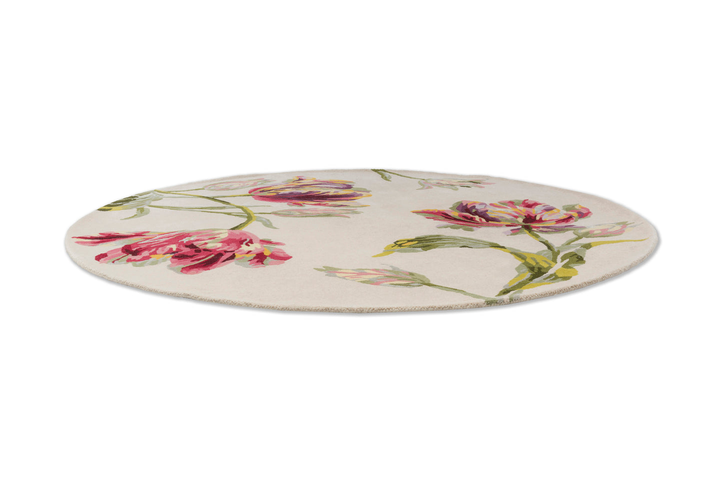 Laura Ashley Gosford Round Rug Cranberry