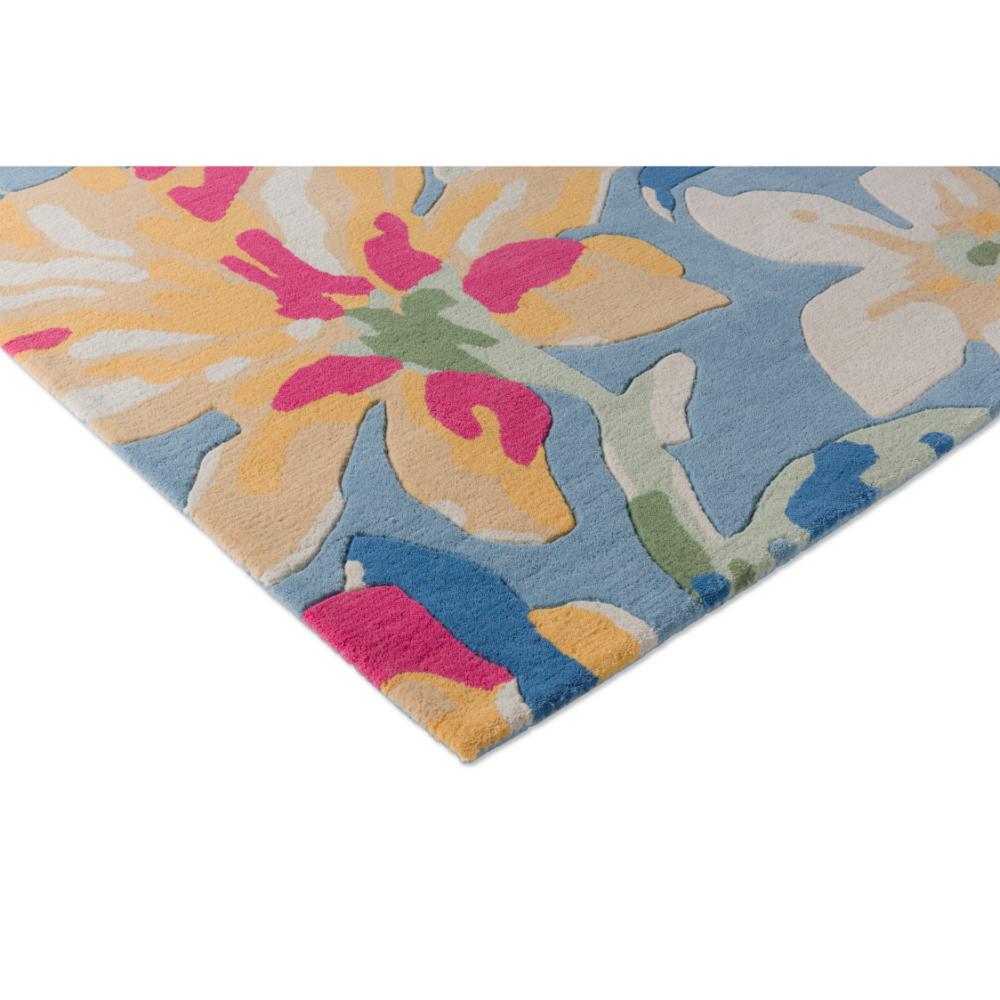 Tulips wool rug in in blue detail image - MyHouse