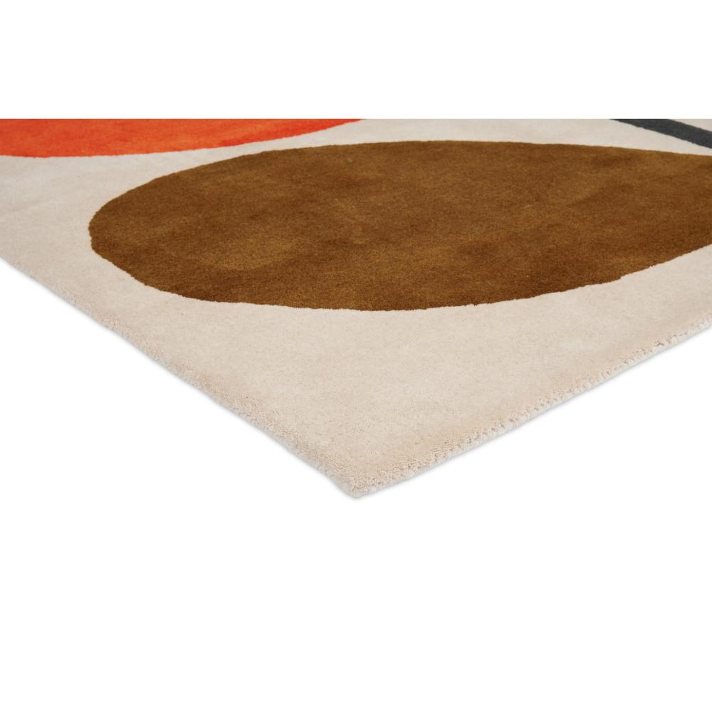 multi coloured long stem flower wool rug detailed image - MyHouse