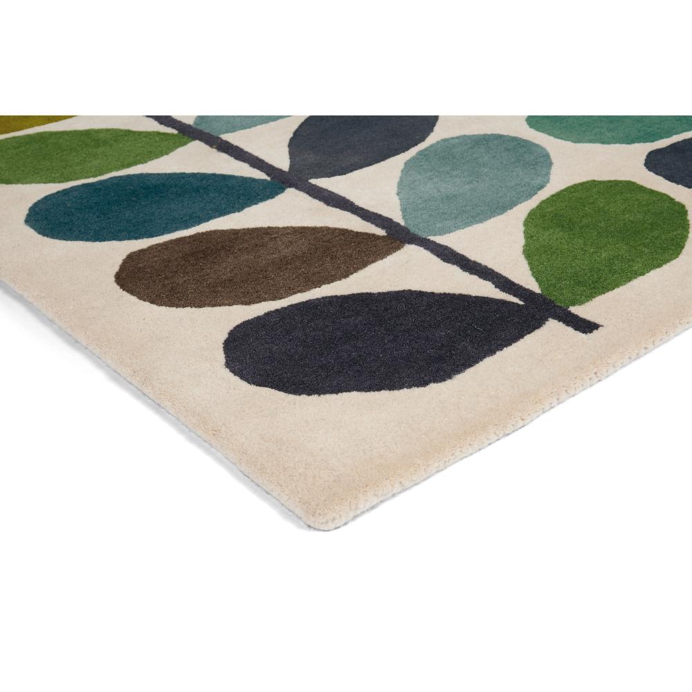 blue and green flower stem rug detailed image - MyHouse