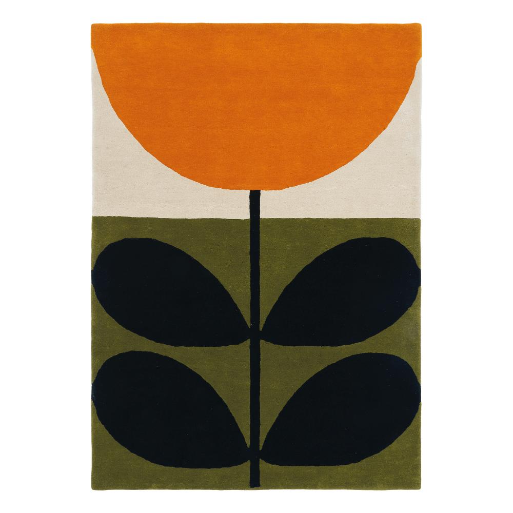 Orla Kiely Stem Black Wool Rug - House