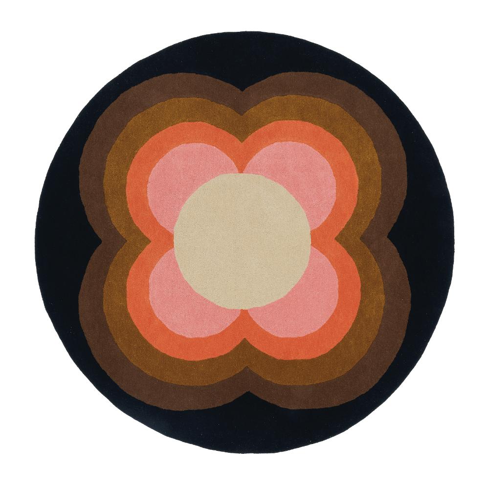 Orla Kiely Sunflower Round Rug Pink - MyHouse