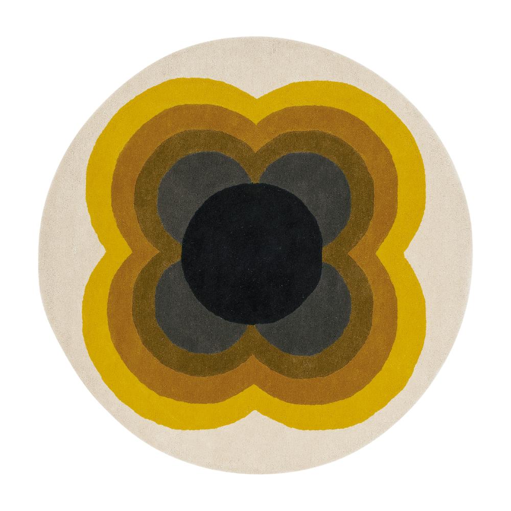 Orla Kiely Sunflower Round Rug Yellow - House
