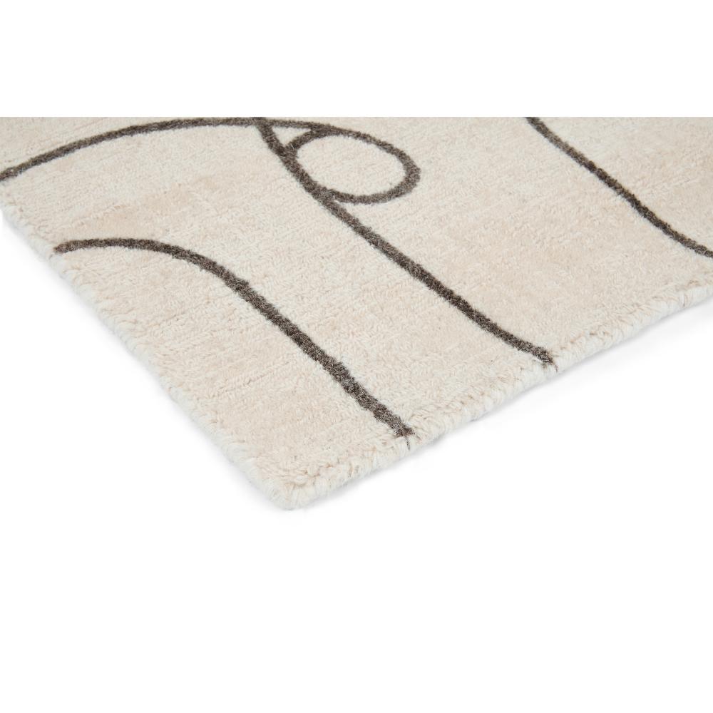 abstract face design Wool Rug detailed image - MyHouse