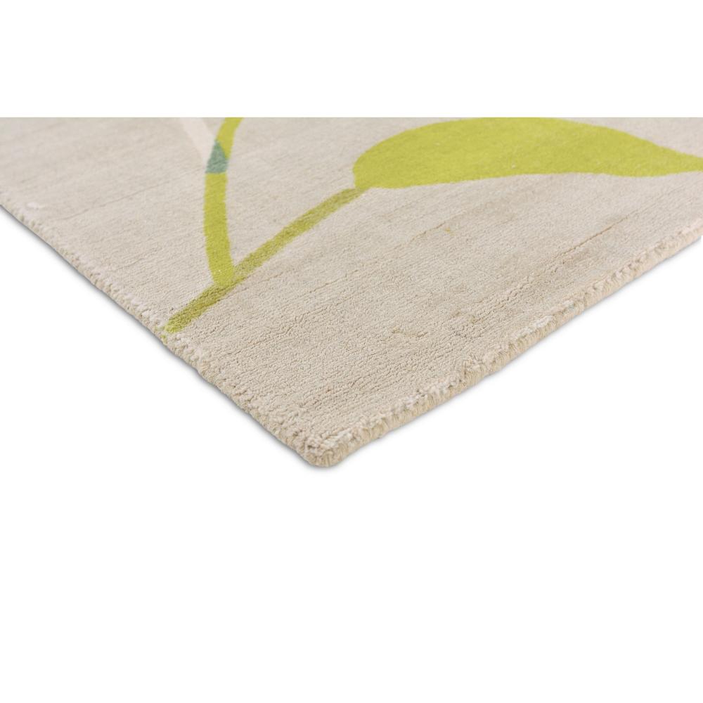 Green Leaf Print Wool Rug detailed image - MyHouse
