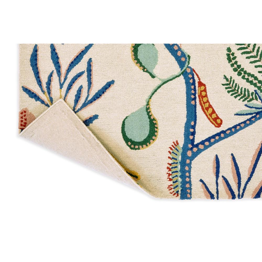 multicolour floral wool rug detailed image - MyHouse