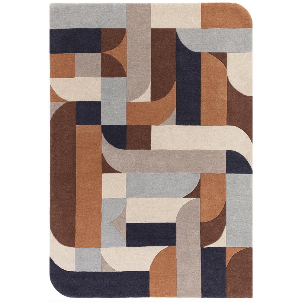 Asiatic Klotski Rug Terracotta